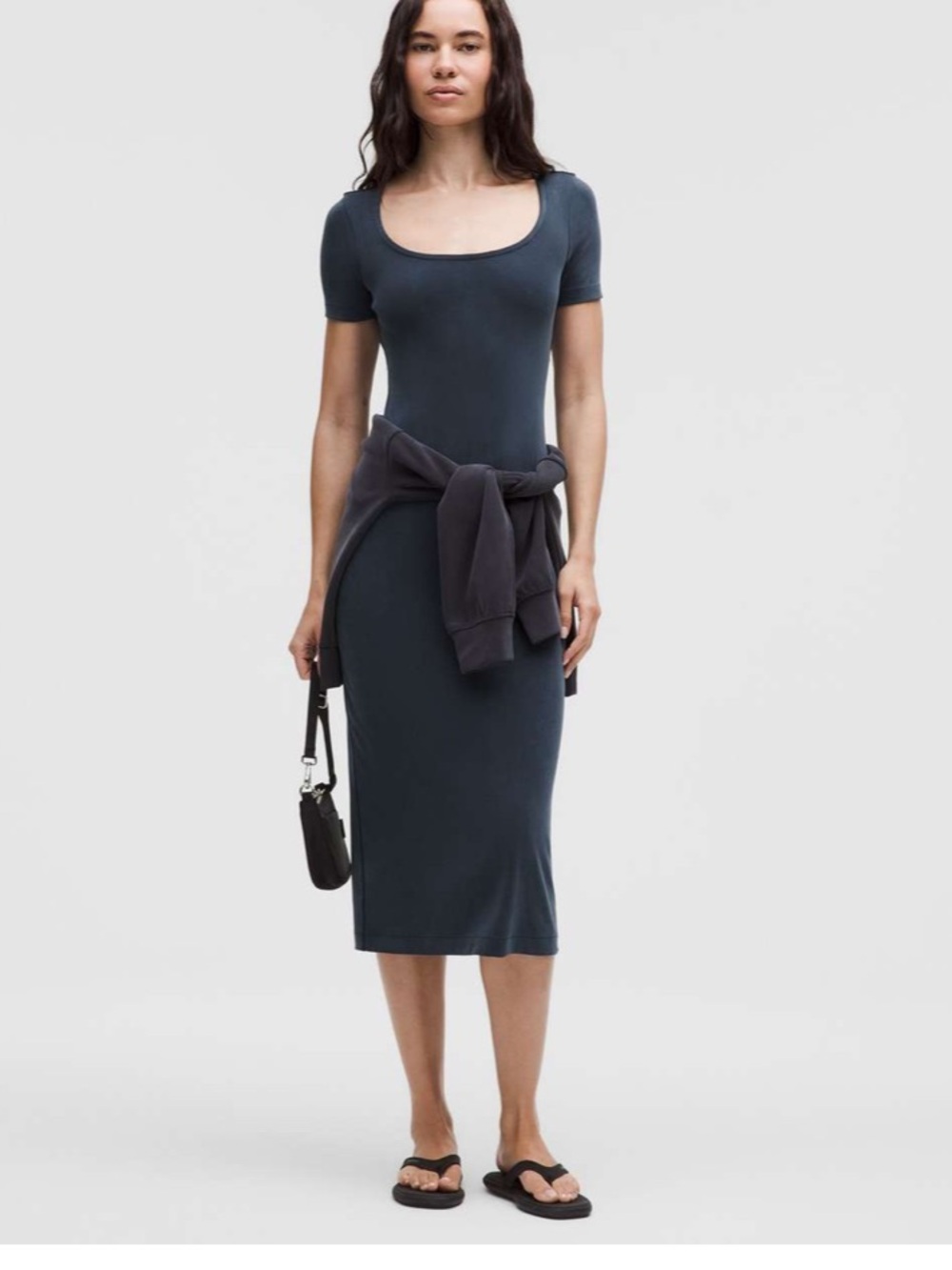 Lululemon Drapey Softstreme Scoop-Neck Midi Dress L